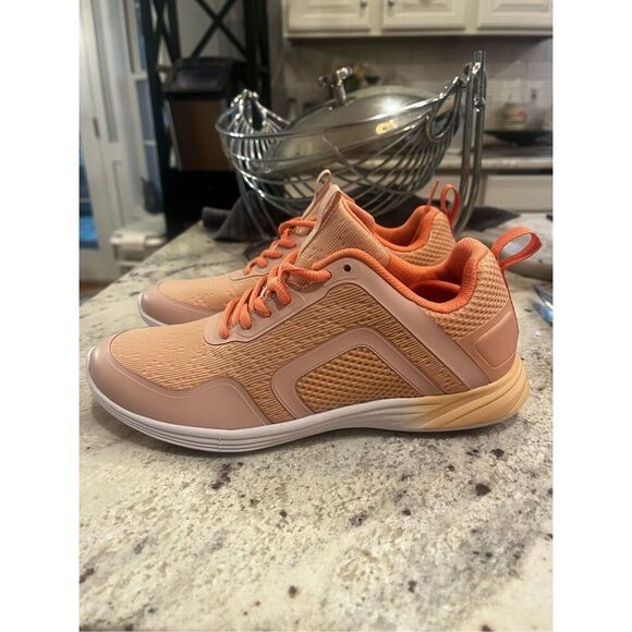 Vionic Jojo Orange Ombré Comfort Sneaker sz 7.5 EUC Worn Once - Picture 1 of 8